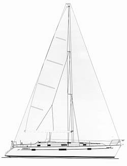 Oceanis 411 side plan